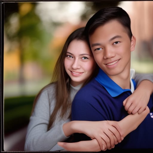 Two students holding hands