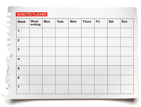 Image of semester planner