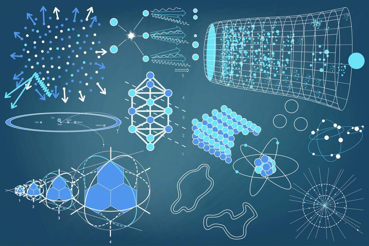 hand drawn atomic structures